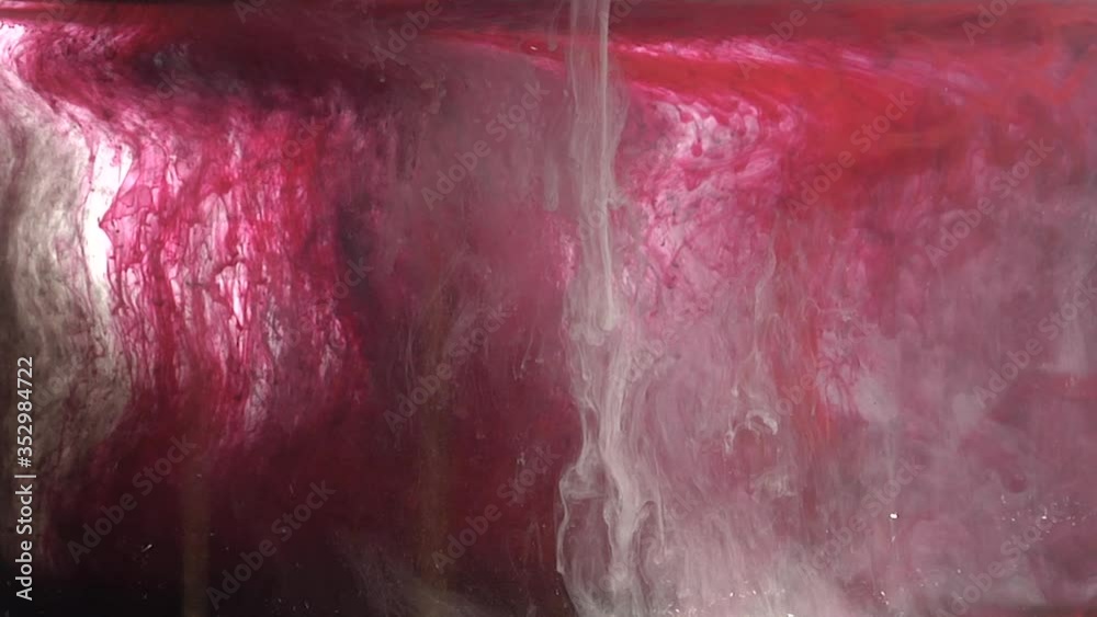 fluids color ink in water and oil