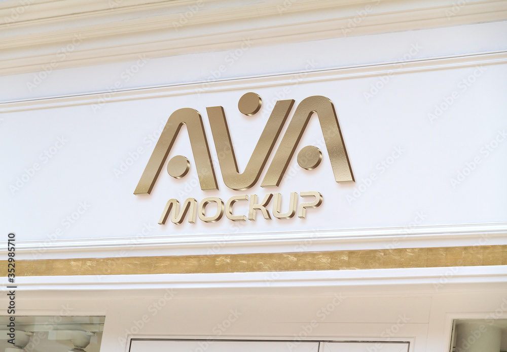 Logo on a Storefront Mockup Stock Template | Adobe Stock