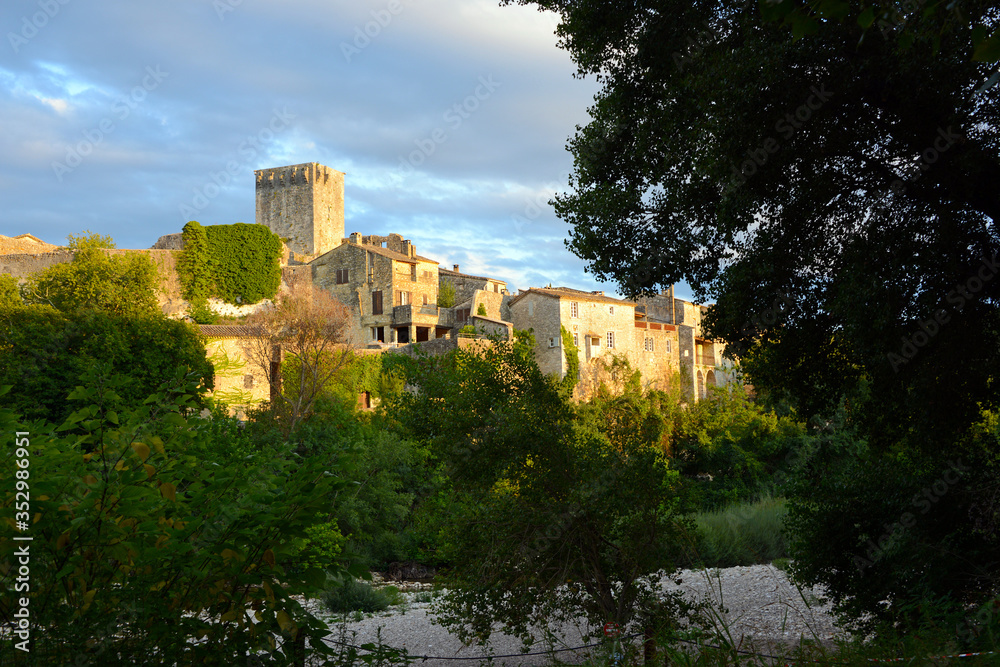 Beautiful small village Montclus in Department Gard in Southern France