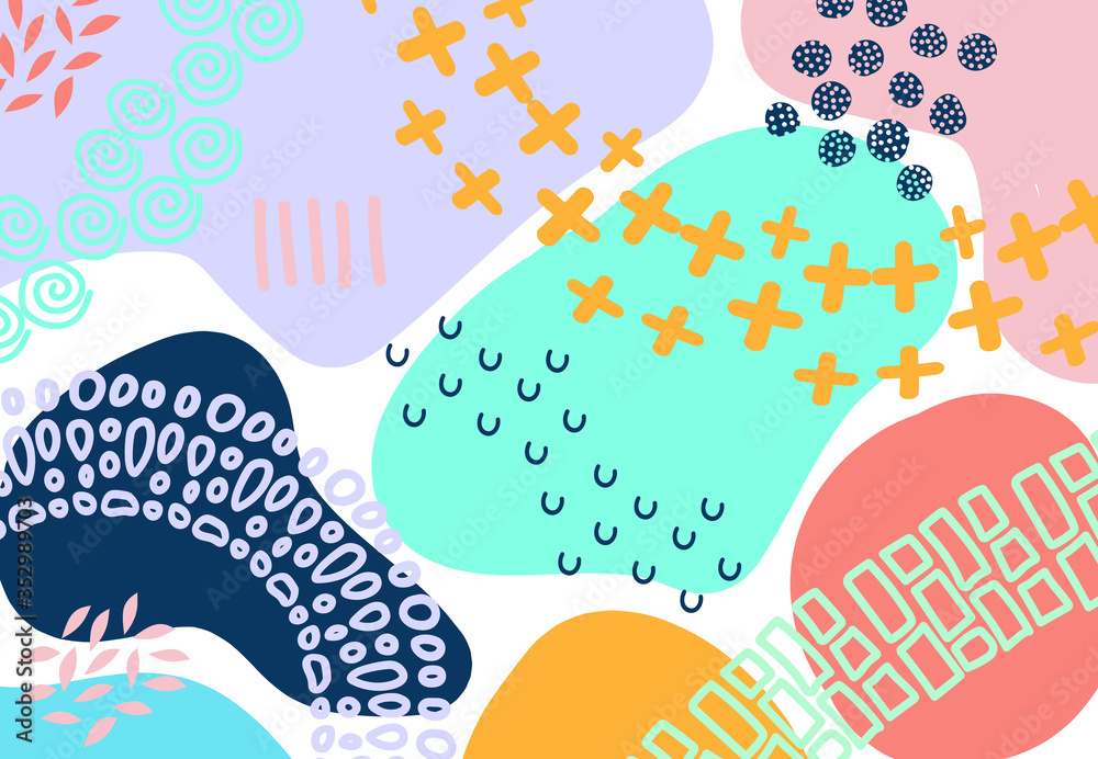 Fototapeta premium Bright abstract pattern, modern illustration for print, screen saver, background, textile, packaging, cover.