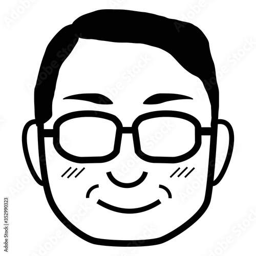 微笑むおじさん