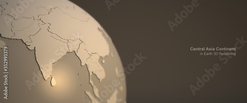 3d rendering continent in earth. earth rendering graphic background. 