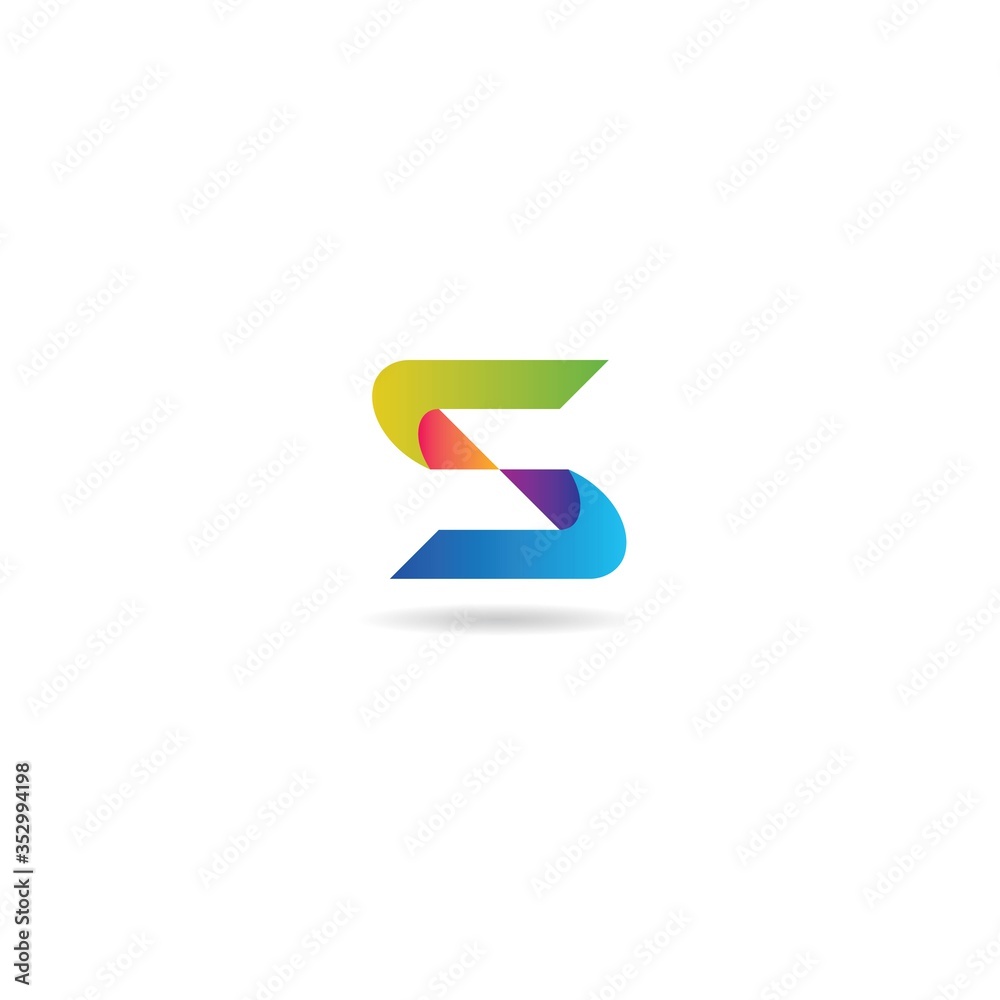 initial s with colorful logo design icon template initial s with colorful logo design icon template