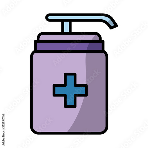 antibacterial soap bottle fill style icon