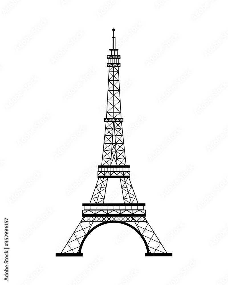 tower eiffel france monument icon