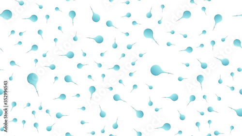 Endless seamless pattern of medical scientific medical items of rubber enemas for bowel cleansing on a white background. Vector illustration