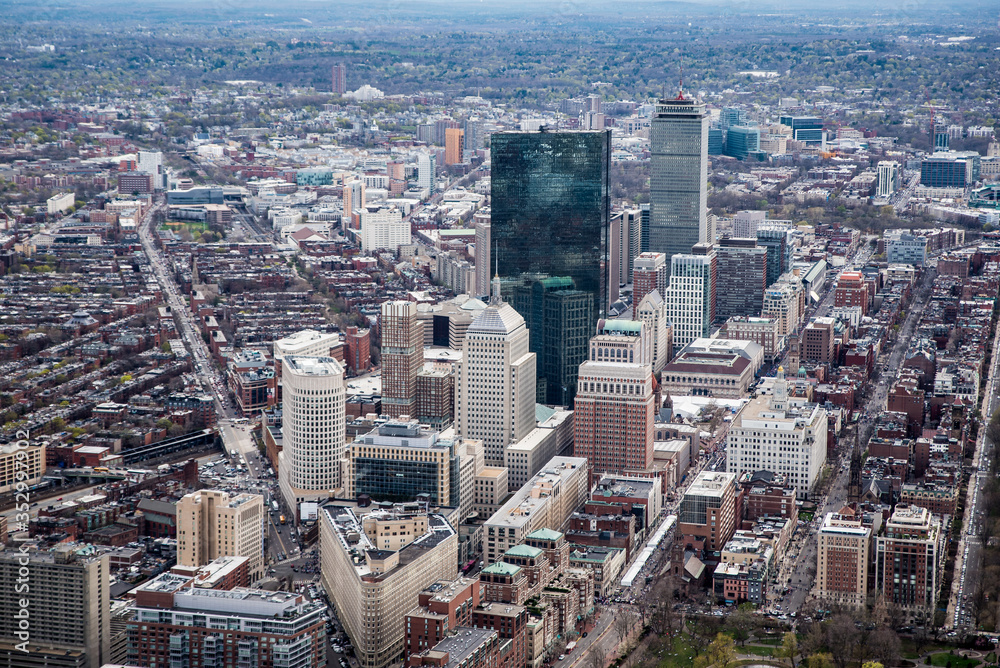 Fototapeta premium Aerial View of Boston