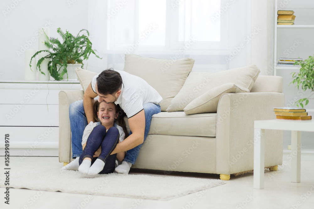 Father is angry at his daughter. Family issues Father is angry at his daughter. Family issues