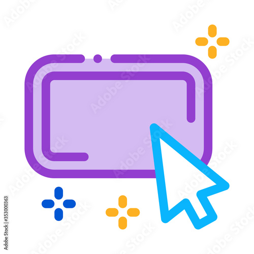 click on optimization button icon vector. click on optimization button sign. isolated contour symbol illustration