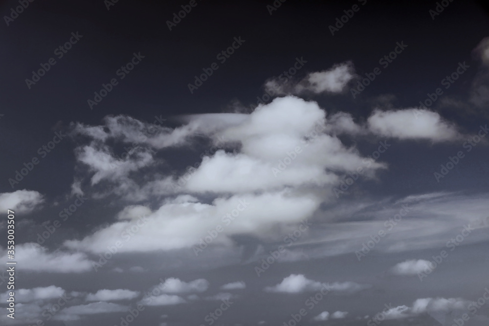 Obraz premium Sky covered with rainy clouds. Stormy weather