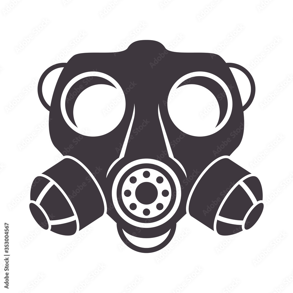 biosafety gas mask accessory chemical icon biosafety gas mask accessory chemical icon