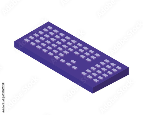 keyboard computer hardware isometric icon