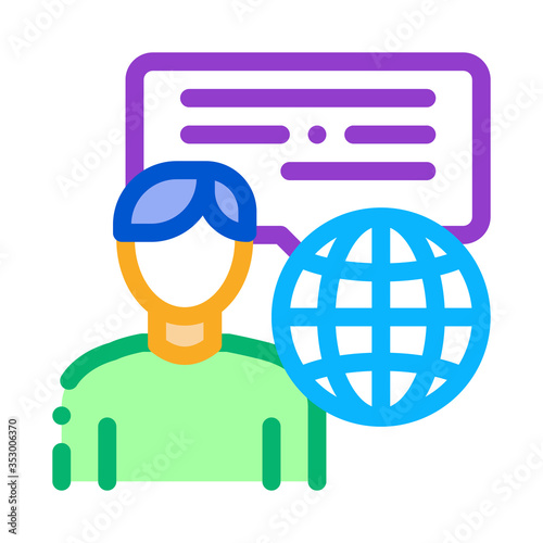 travel company representative icon vector. travel company representative sign. isolated contour symbol illustration