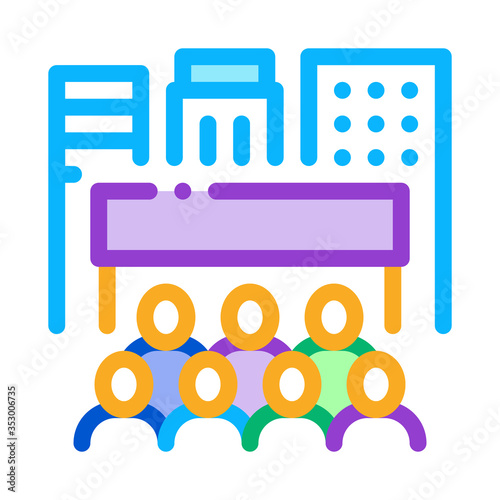 people tourists on excursions icon vector. people tourists on excursions sign. isolated contour symbol illustration