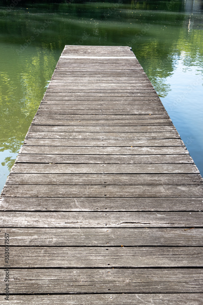 wooden pier on the lake wooden pier on the lake