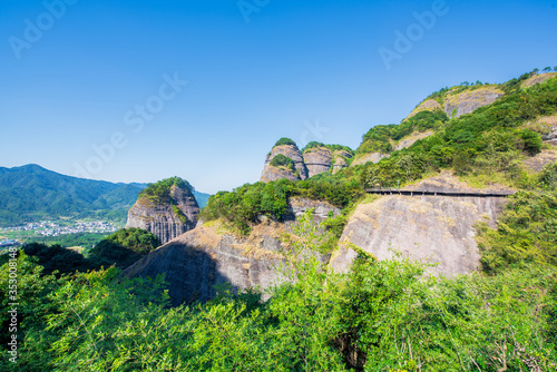 Sunny day at Xiaowudang Mountain, Longnan County, Ganzhou, Jiangxi, China photo