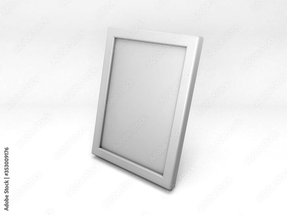 black photo frame mock up 3d render right view black photo frame mock up 3d render right view