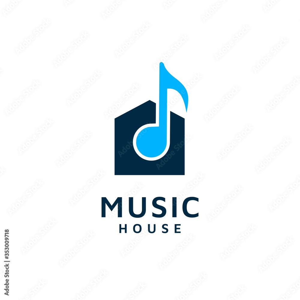 Music House Home Logo Icon Design Music House Home Logo Icon Design