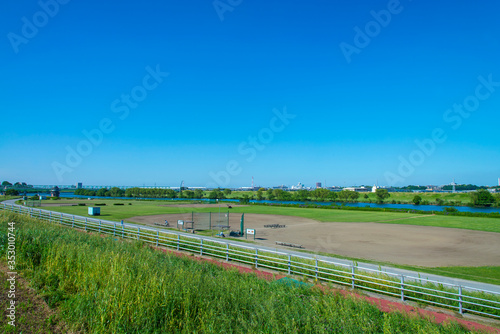 快晴の江戸川河川敷