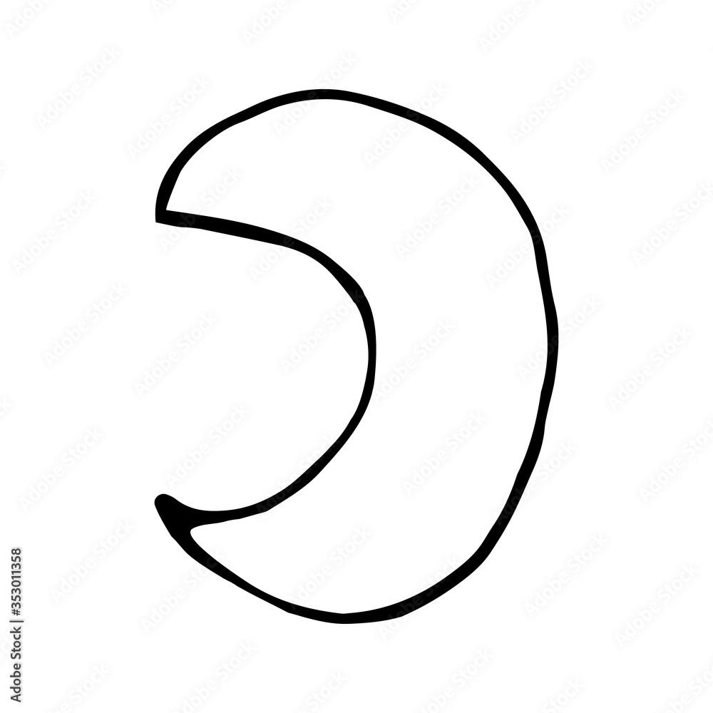 Absctract nordic design half moon, Crescent for decoration interior, print posters, greating card, bussines banner, wrapping in modern scandinavian style in vector Absctract nordic design half moon, Crescent for decoration interior, print posters, greating card, bussines banner, wrapping in modern scandinavian style in vector