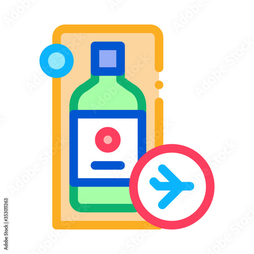purchased duty free alcohol icon vector. purchased duty free alcohol sign. isolated contour symbol illustration