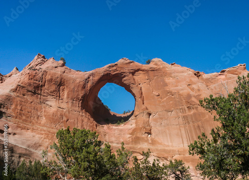 Window Rock at The Window Rock Navajo Tribal Park, Window Rock, Arizona, USA photo