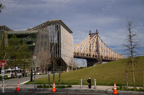 Bridge behind the building 