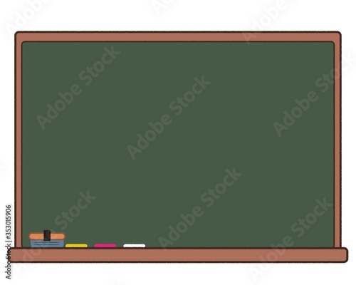 黒板のフレーム素材イラスト　学校　ビジネス　塾