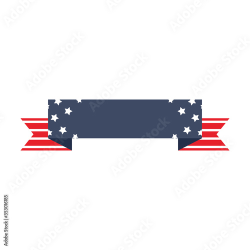 Isolated usa ribbon icon vector design