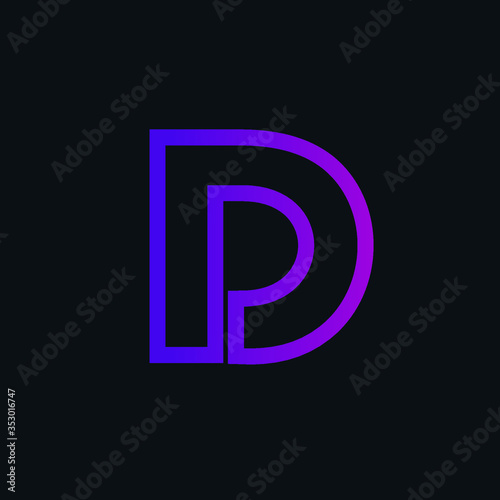 Letter d line style logo