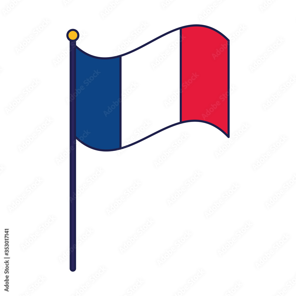 Isolated france flag vector design Isolated france flag vector design