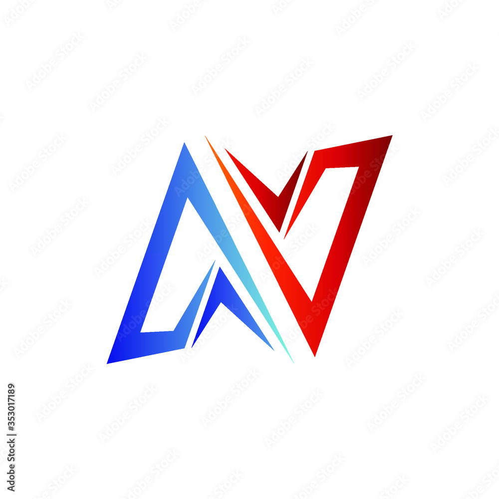 Letter n modern style logo Letter n modern style logo