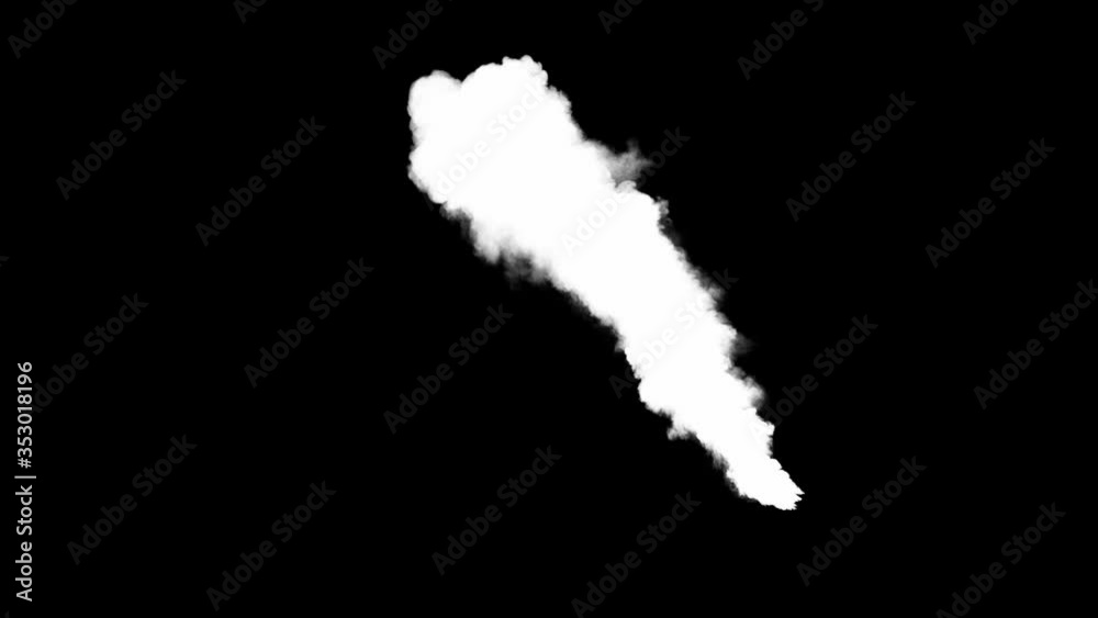 The smoke column from a large fire rising slowly and can be used for large disaster, city destruction, alpha channel The smoke column from a large fire rising slowly and can be used for large disaster, city destruction, alpha channel
