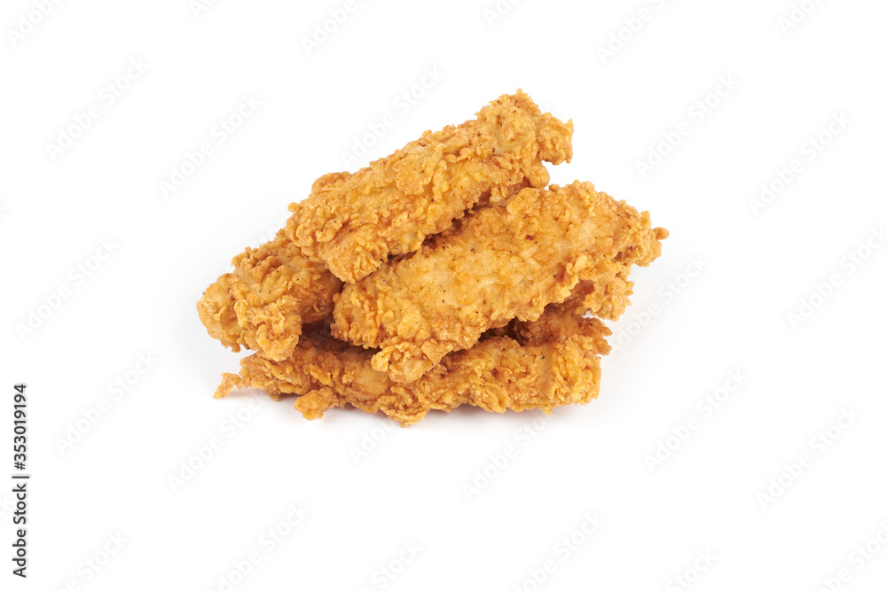 fried chicken stick isolated on white background fried chicken stick isolated on white background