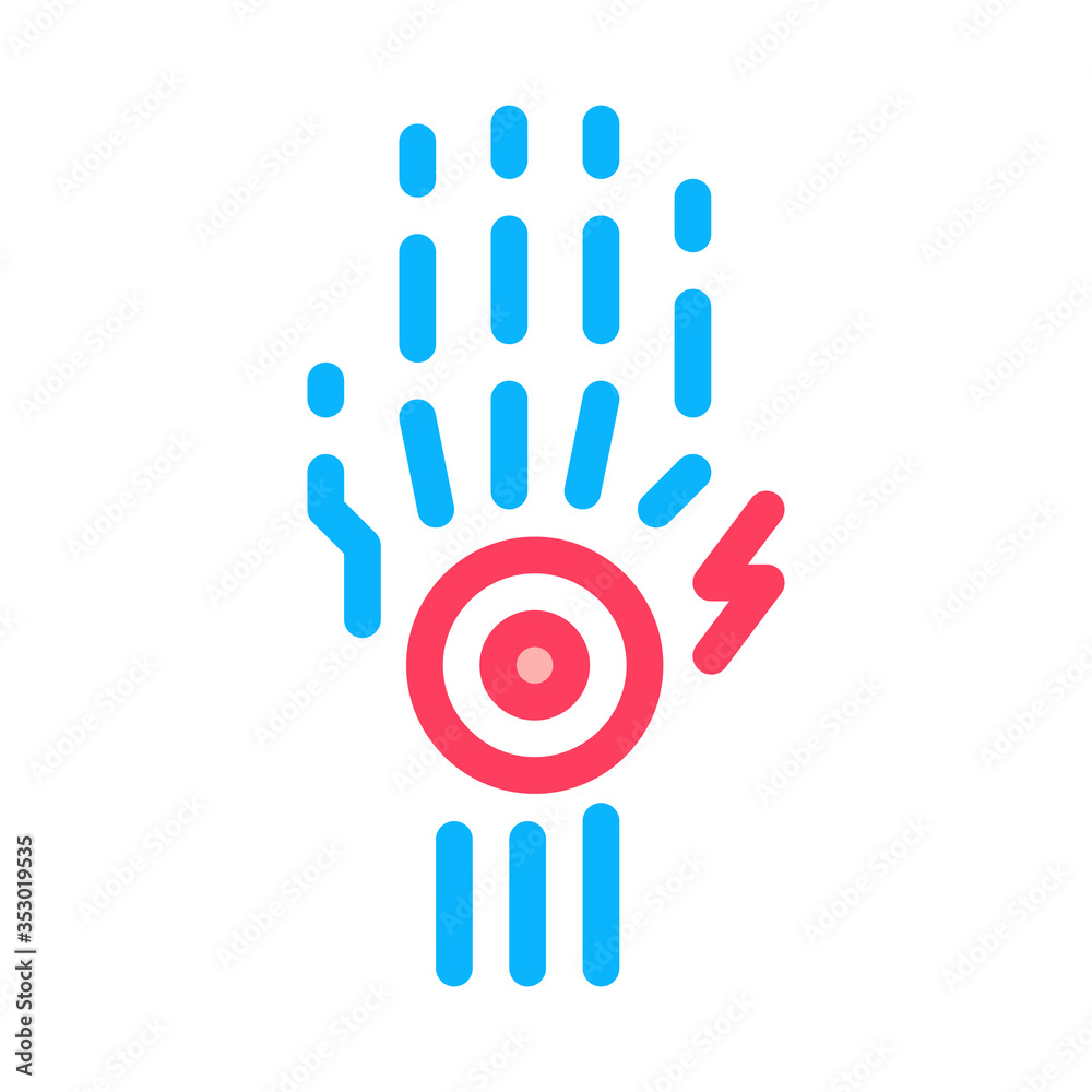 arthritis of wrist icon vector. arthritis of wrist sign. isolated contour symbol illustration arthritis of wrist icon vector. arthritis of wrist sign. isolated contour symbol illustration