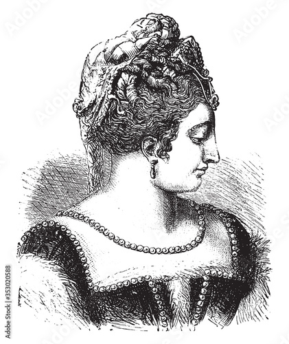 Diana of Poitiers, vintage illustration.