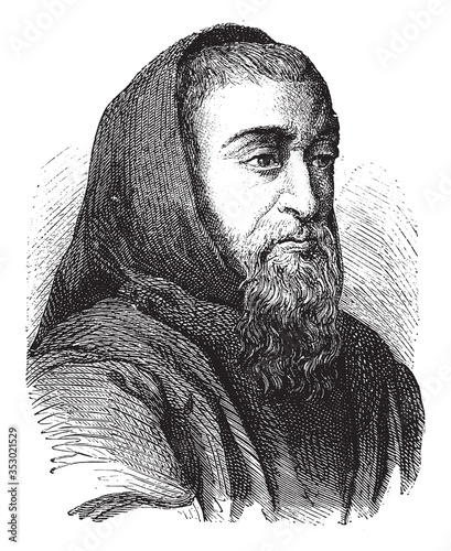 Father Joseph, vintage illustration.