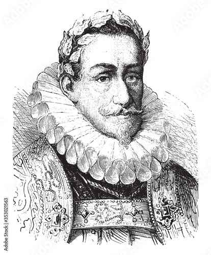 Ferdinand II Holy Roman Emperor, vintage illustration.