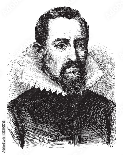 Johannes Kepler, vintage illustration. photo