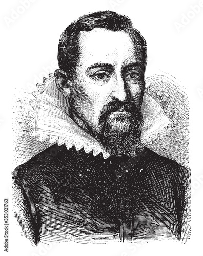 Johannes Kepler, vintage illustration.