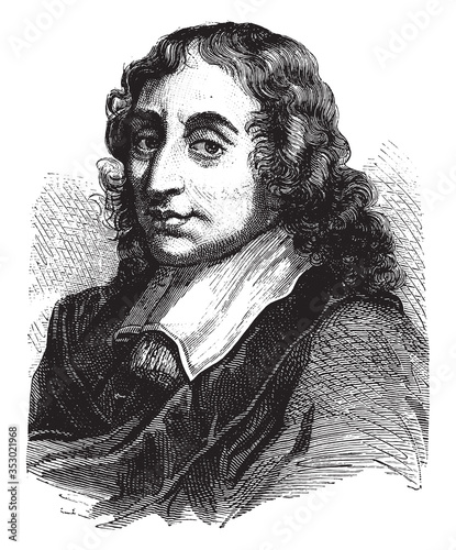 Blaise Pascal, vintage illustration. photo