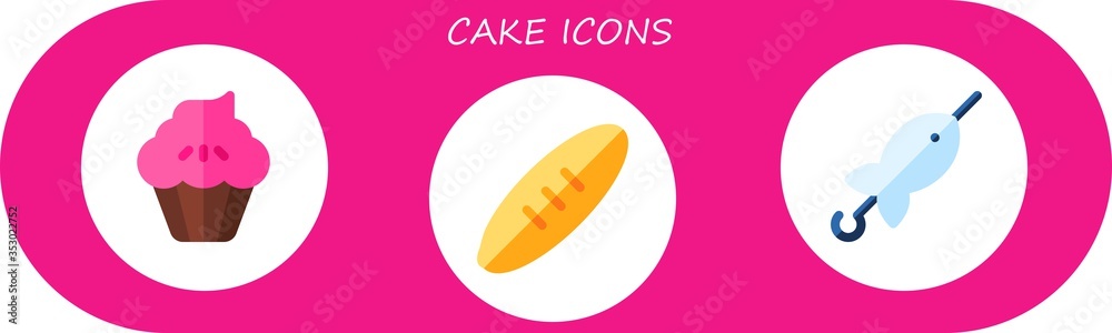 cake icon set cake icon set