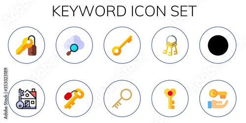keyword icon set
