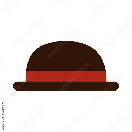 bowler hat icon on white background vector illustration design