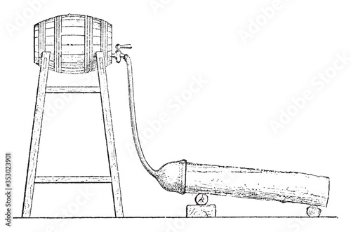 Wood conservation, vintage illustration.