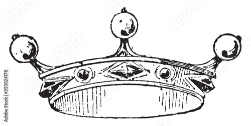 Foto Viscount Crown, vintage illustration.