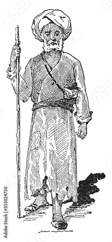 Dervish, vintage illustration.