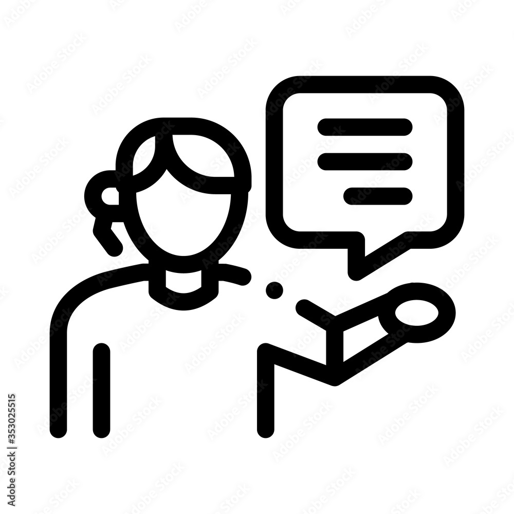 help desk representative icon vector. help desk representative sign. isolated contour symbol illustration help desk representative icon vector. help desk representative sign. isolated contour symbol illustration