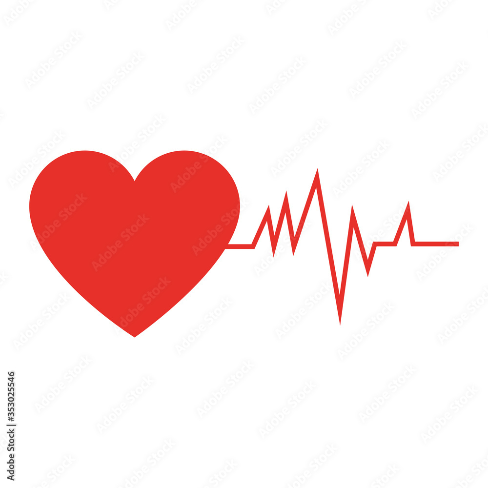 heartbear, heart beat pulse icon vector illustration design