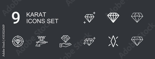 Editable 9 karat icons for web and mobile